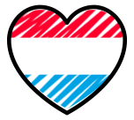 Logo of meilleurssitesderencontre-lu.com - Luxembourg, Heart Shaped Image of Luxembourg flag.